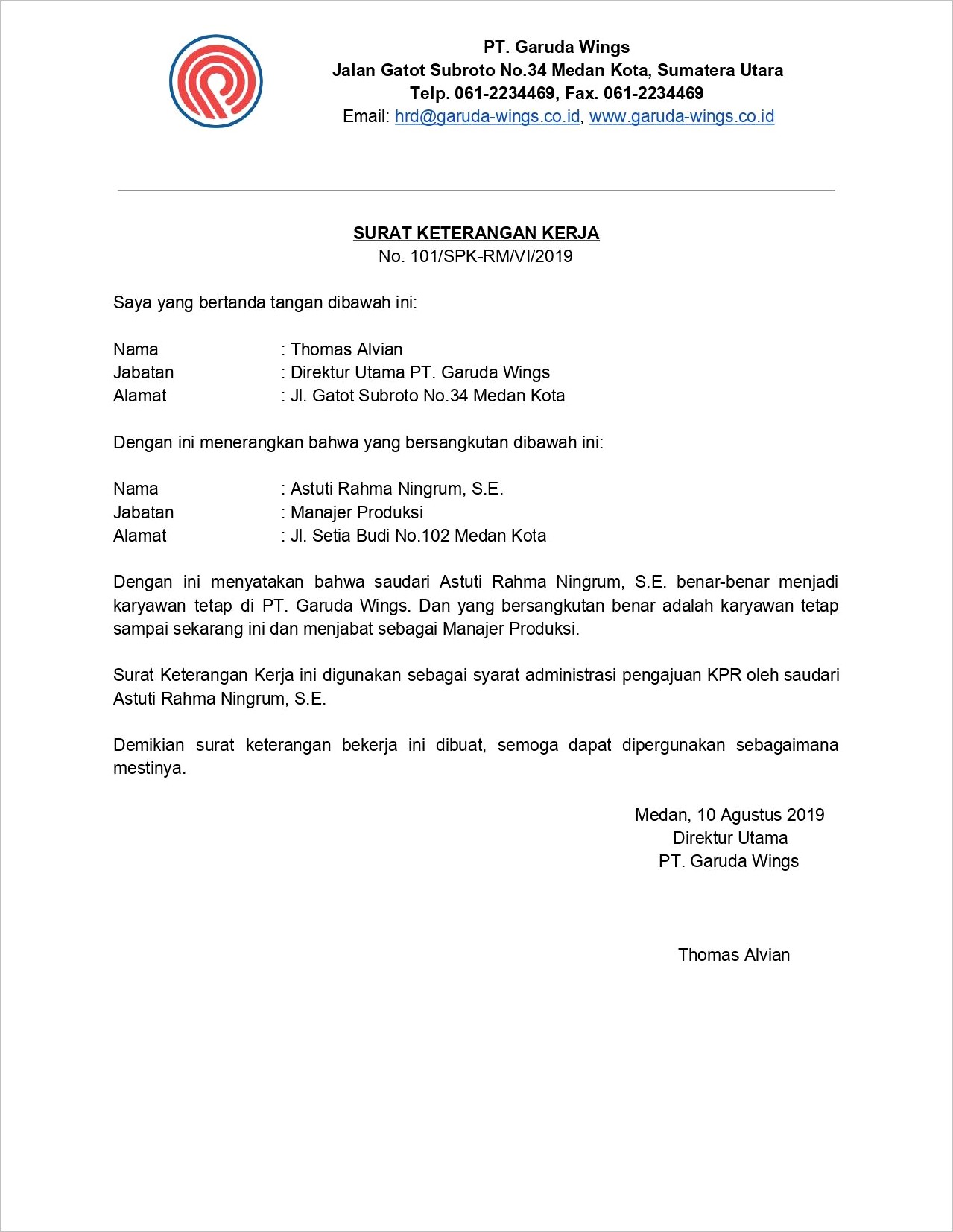 Contoh Surat Perjanjian Bersama Dirumahkan