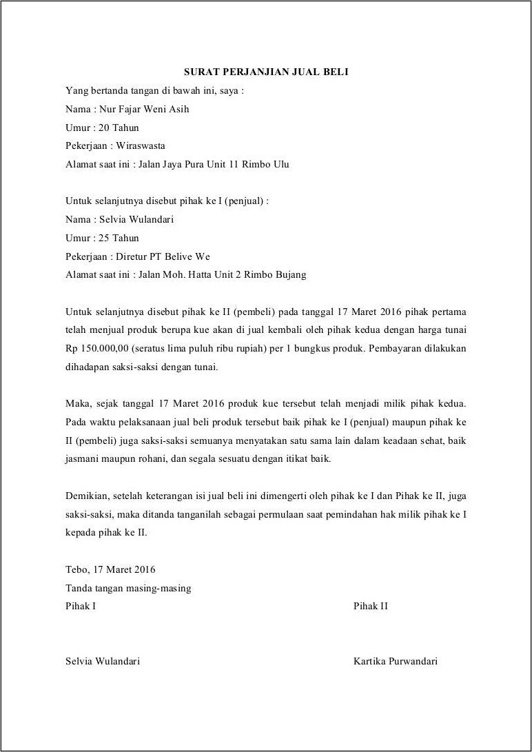 Contoh Surat Perjanjian Jual Akun Gojek