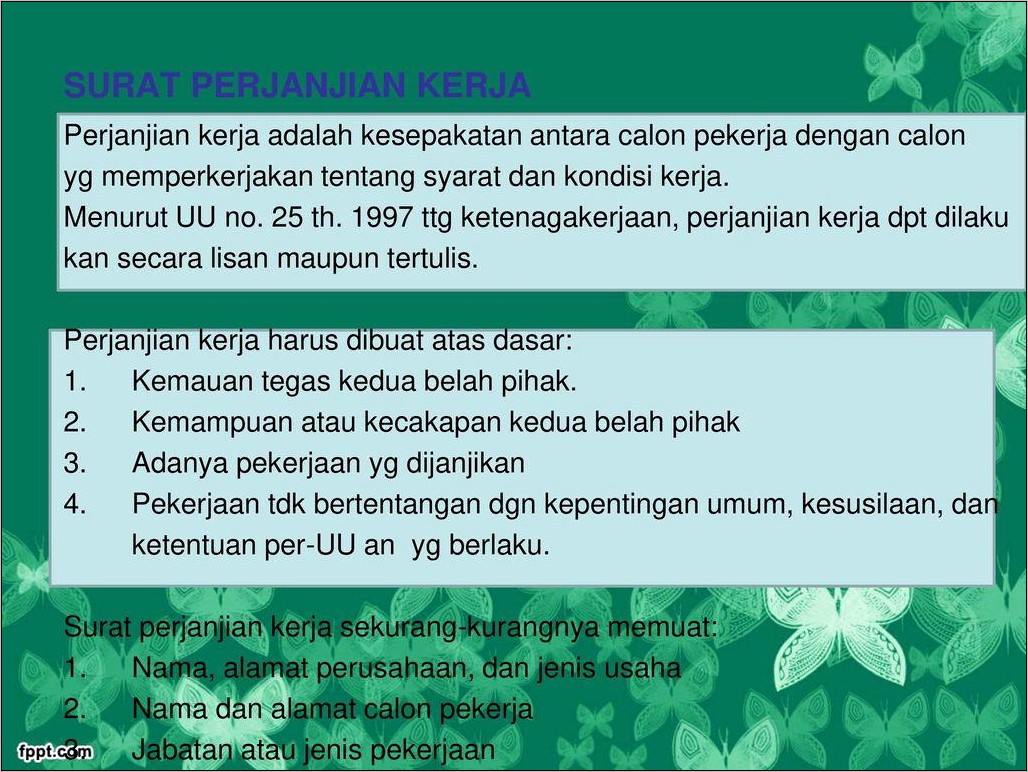 Contoh Surat Perjanjian Kerja Yang Bertentangan