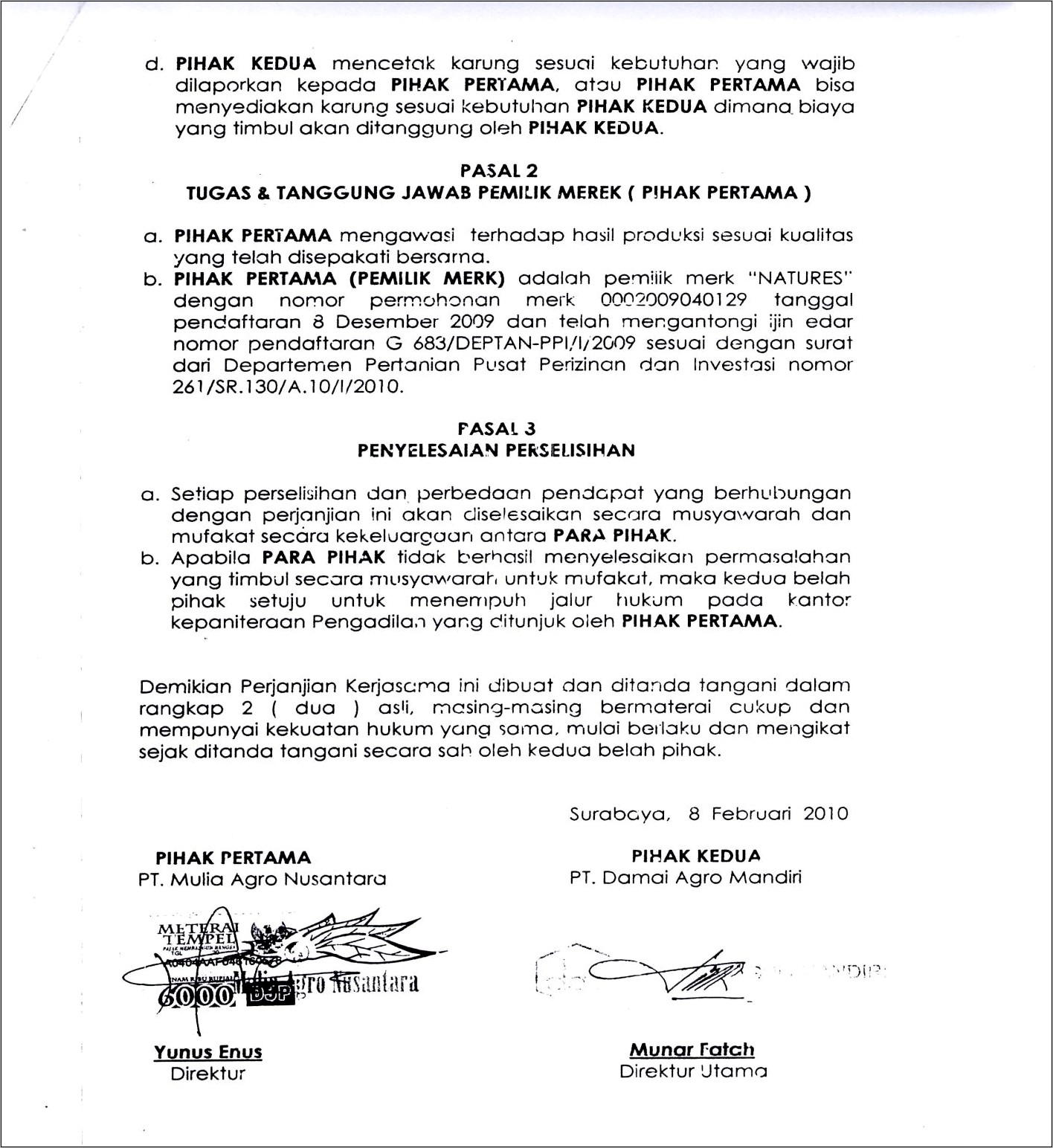 Contoh Surat Perjanjian Kerjasama Aviation Security Untuk Ojt