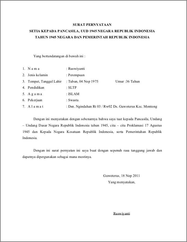 Contoh Surat Perjanjian Kerjasama Pekerjaan Dalam Bahasa Indonesia