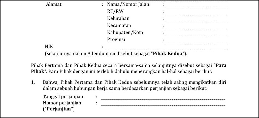 Contoh Surat Perjanjian Kerjasama Pengadaan Rumah Karyawan Dan Perusahaan