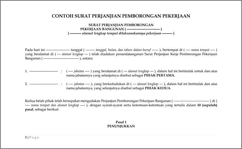 Contoh Surat Perjanjian Kerjasama Produksi Film