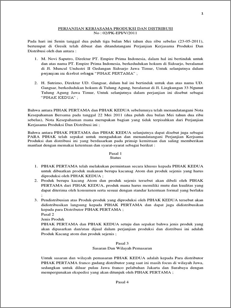 Contoh Surat Perjanjian Kerjasama Terminal Khusus Pdf