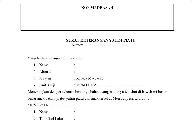 Contoh Surat Perjanjian Kerjasama Ujian