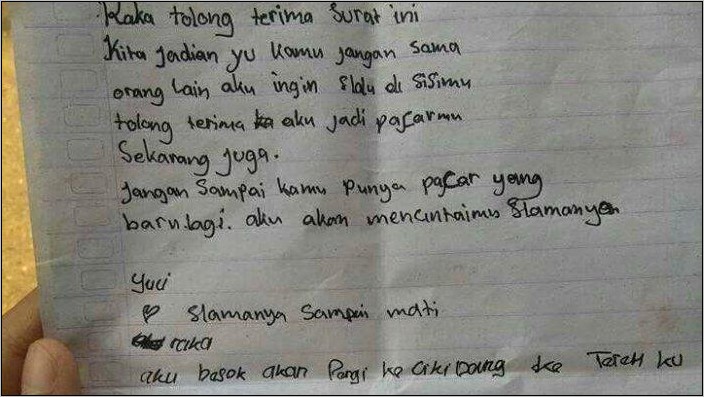 Contoh Surat Perjanjian Percintaan