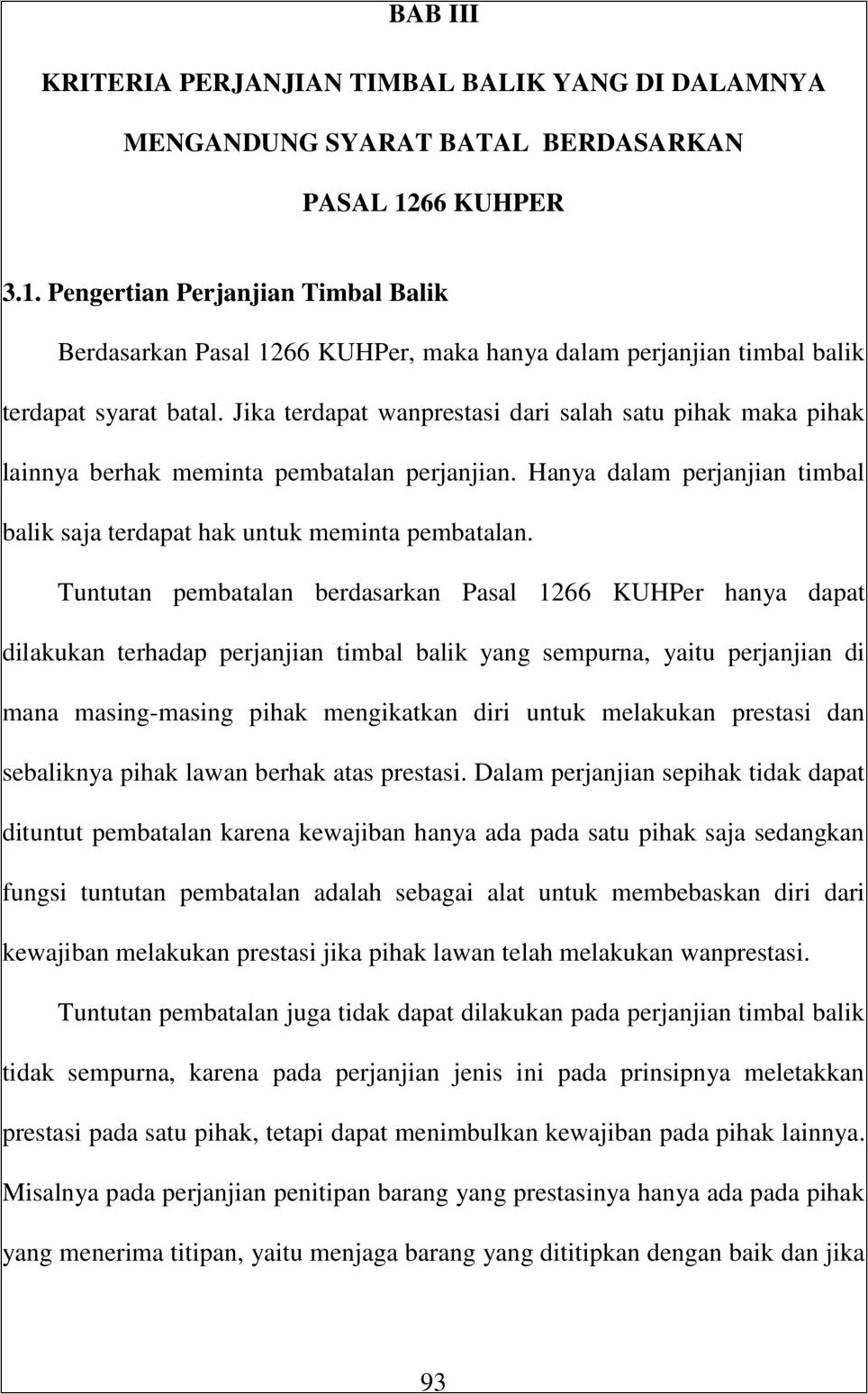 Contoh Surat Perjanjian Timbal Balik