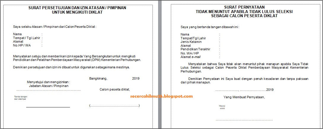 Contoh Surat Permohonan Atasan