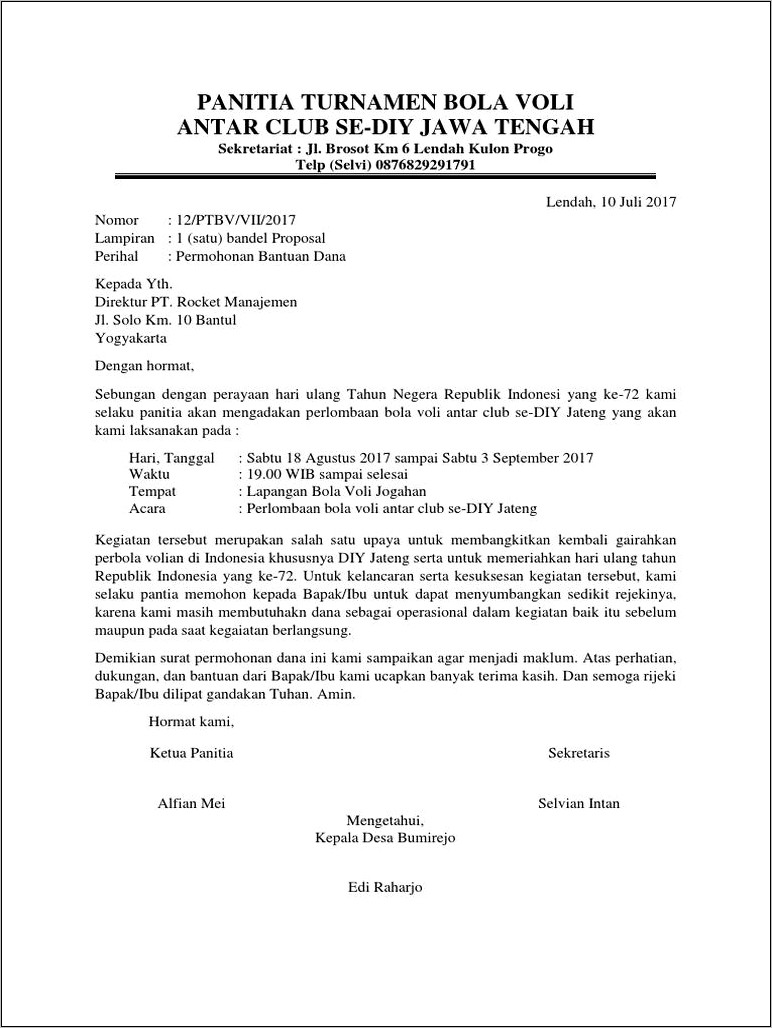 Contoh Surat Permohonan Bantuan Dana Pengobatan Ke Baznas