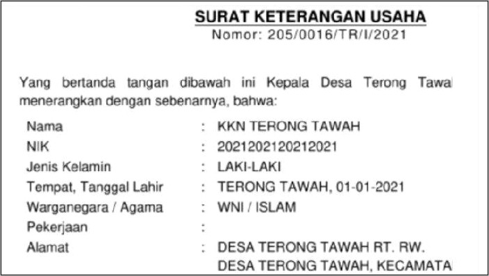 Contoh Surat Permohonan Bantuan Ke Koramil