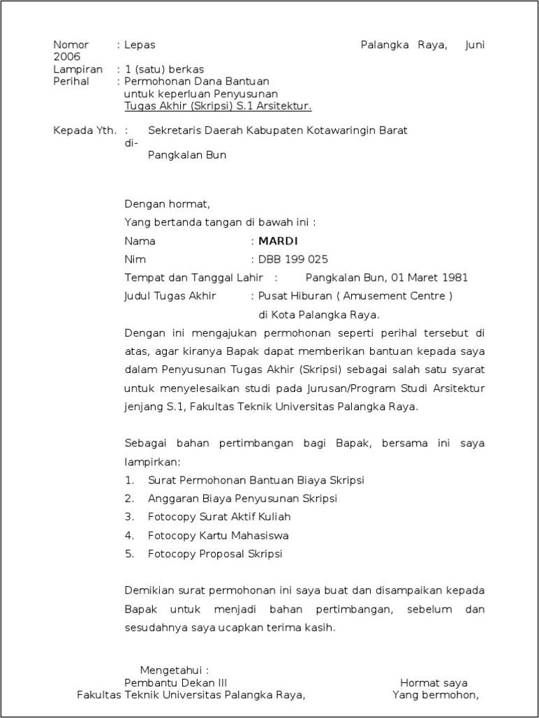 Contoh Surat Permohonan Bantuan.doc