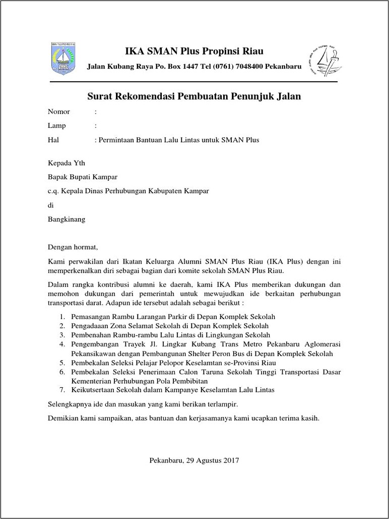 Contoh Surat Permohonan Bus Sekolah Dishub Surabaya