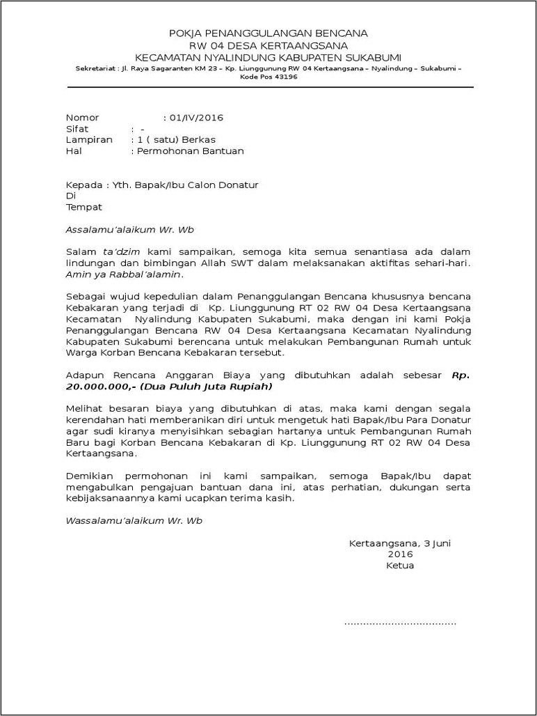 Contoh Surat Permohonan Csr Ke Pt Dupont