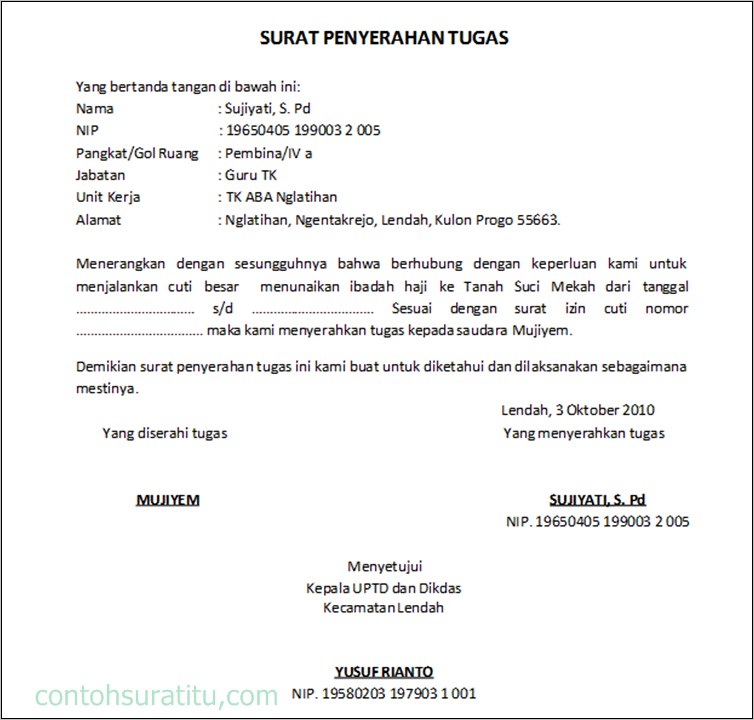 Contoh Surat Permohonan Cuti Ganti Uang