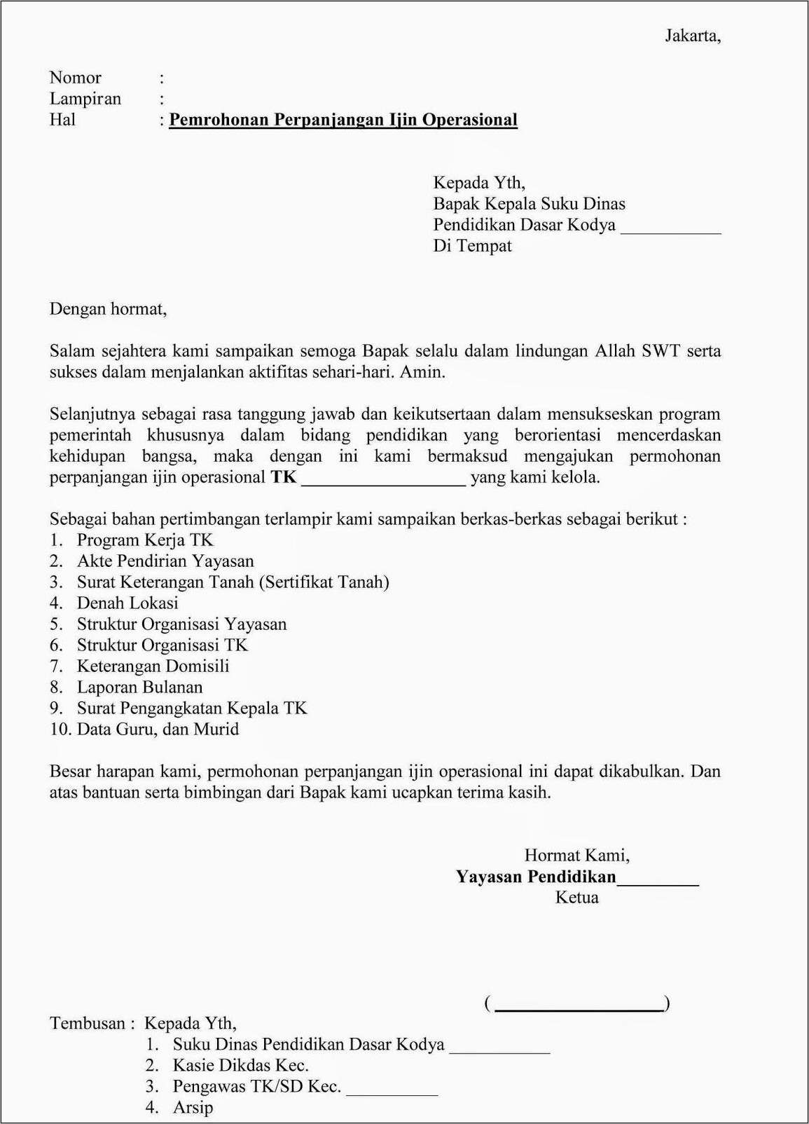 Contoh Surat Permohonan Dana Ttd Wakil Bupati