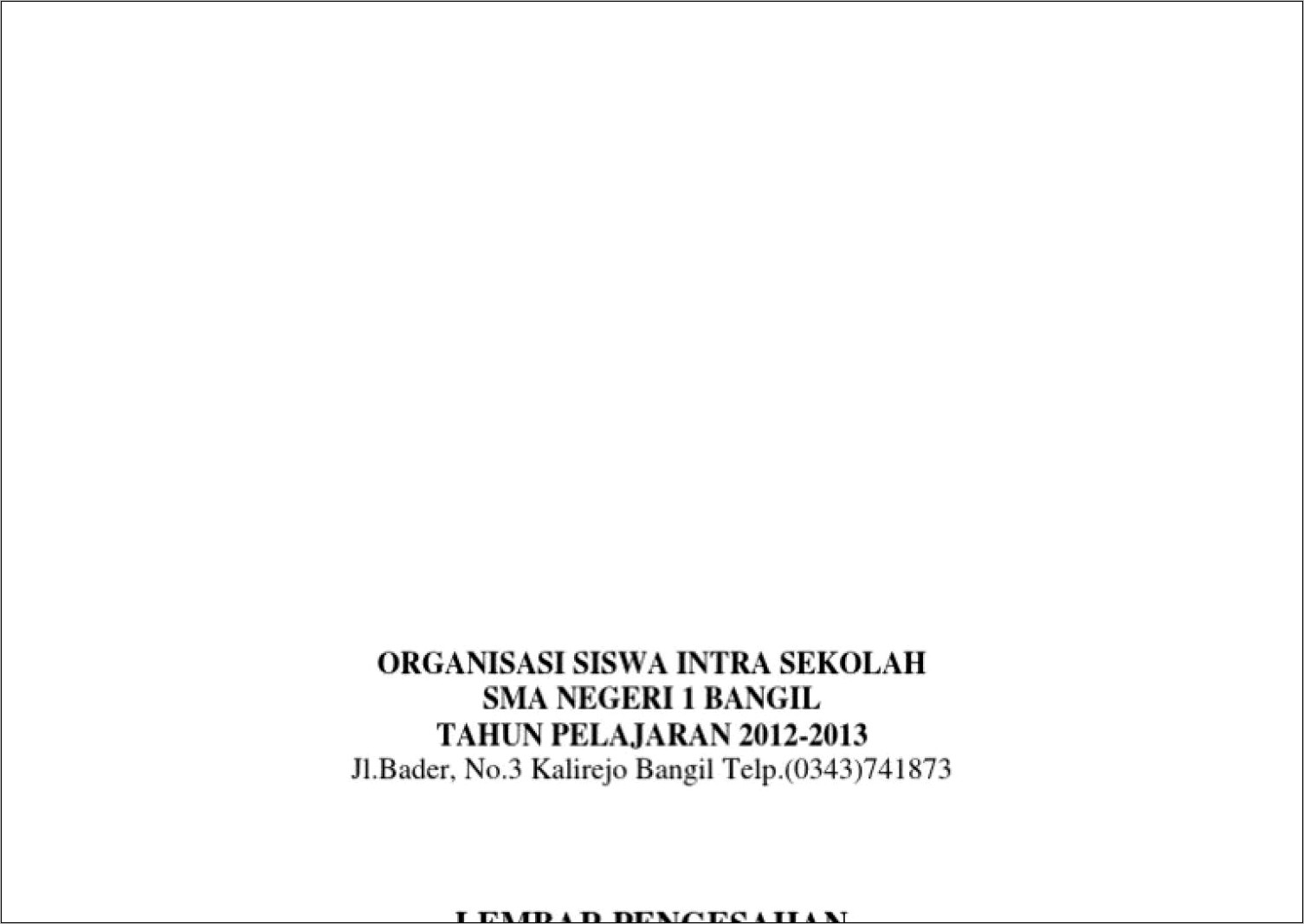 Contoh Surat Permohonan Dana Untuk Kegiatan Takbir Keliling