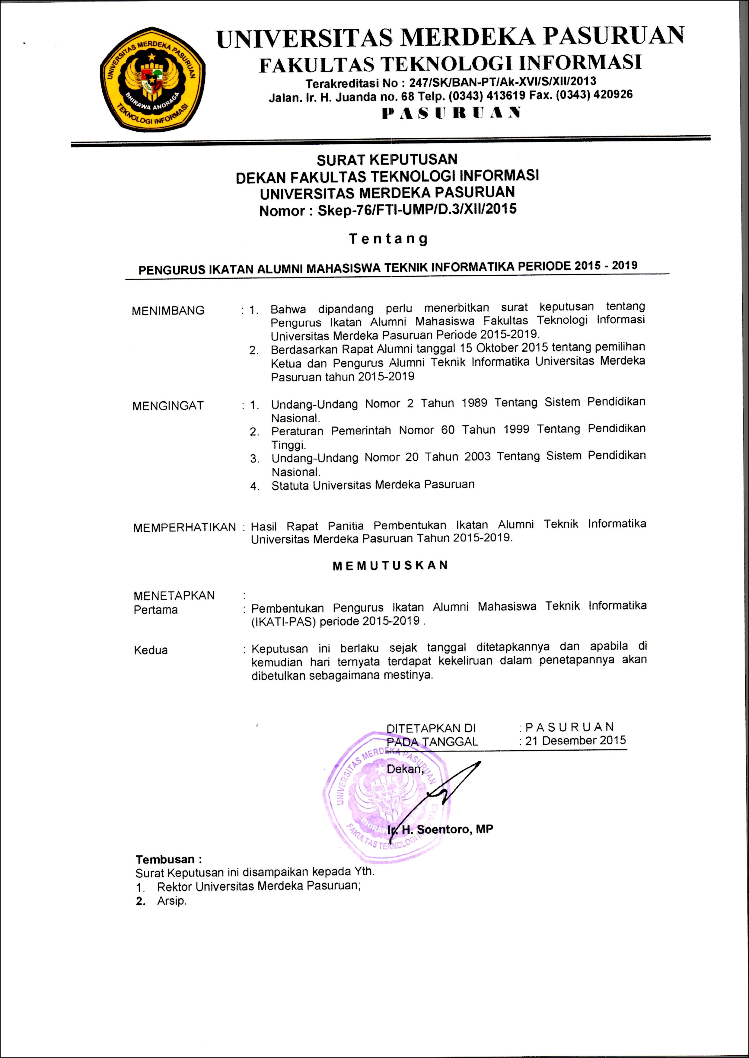 Contoh Surat Permohonan Diterbitkan Sk Organisasi Baru Mahasiswa