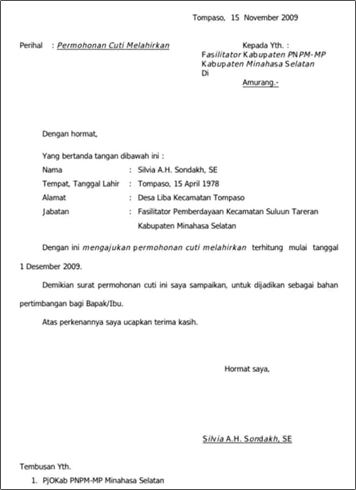 Contoh Surat Permohonan Engajuan Bos