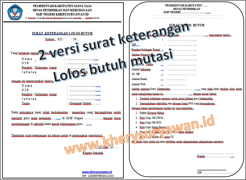 Contoh Surat Permohonan Guru Dpk