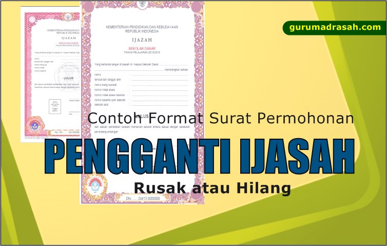 Contoh Surat Permohonan Ijazah Terbaru Untuk Ke Dinas