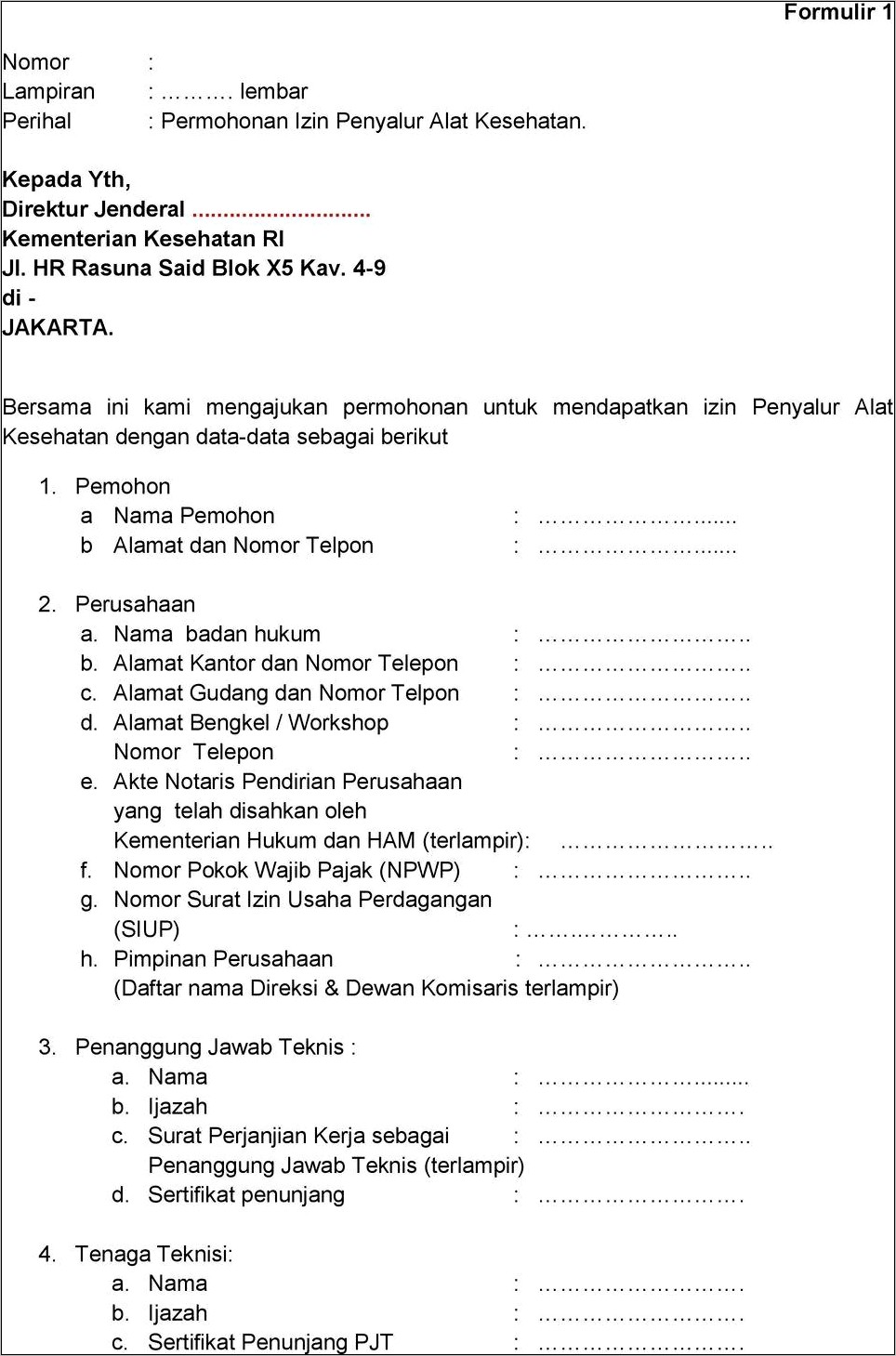 Contoh Surat Permohonan Iui Doc