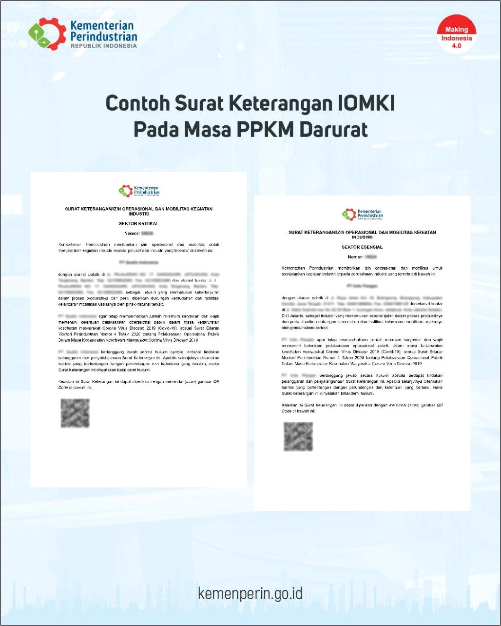 Contoh Surat Permohonan Kemenperin