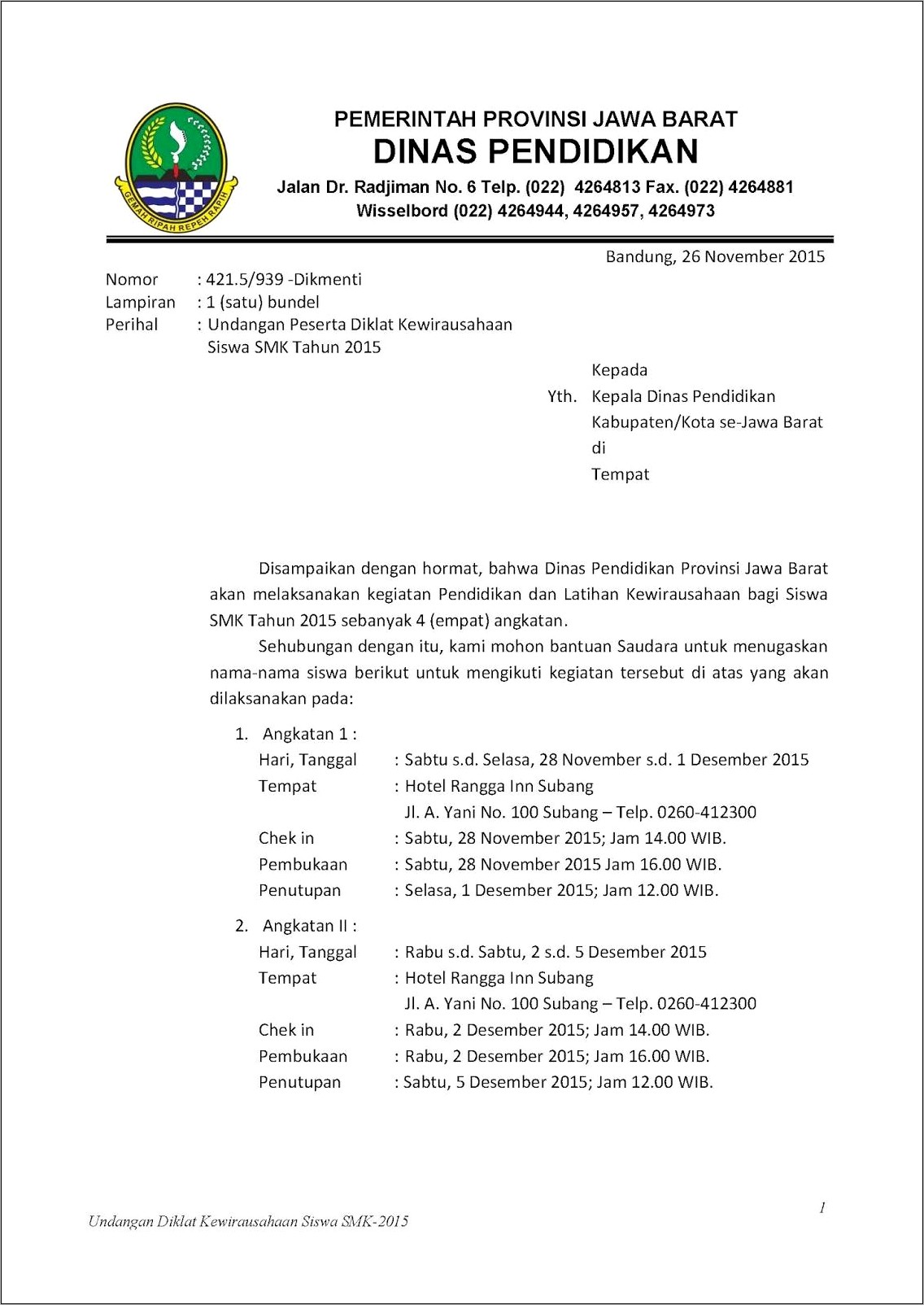 Contoh Surat Permohonan Kepada Kepala Dinas Pmptsp Provinsi Jawa Barat