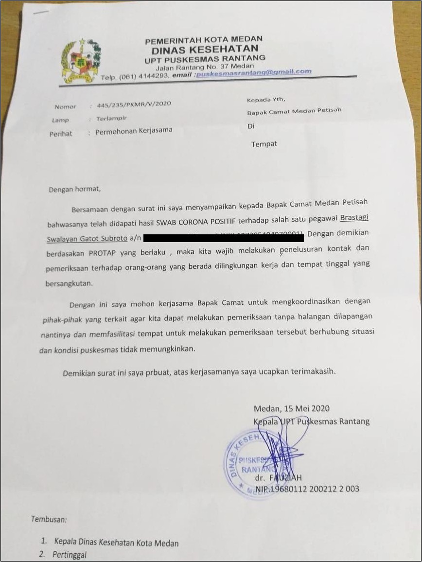 Contoh Surat Permohonan Kerjasama Kpu