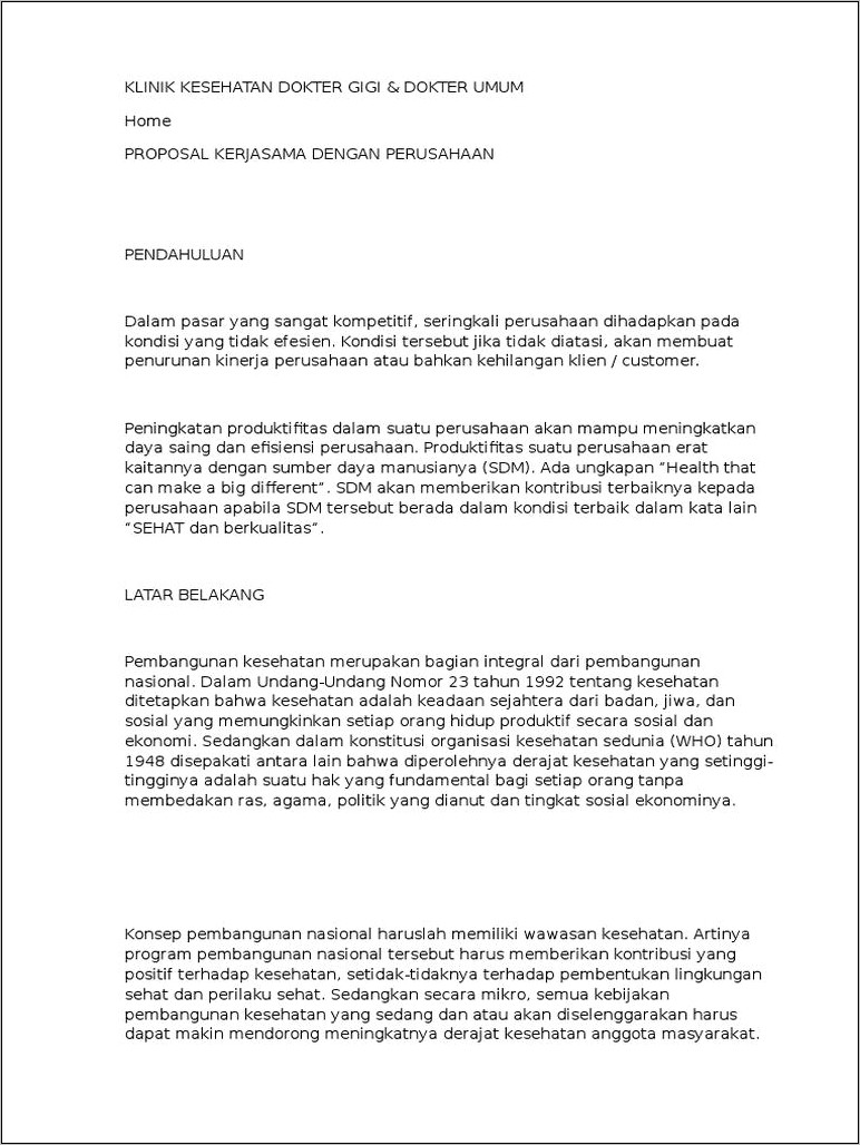 Contoh Surat Permohonan Kerjasama Pdf