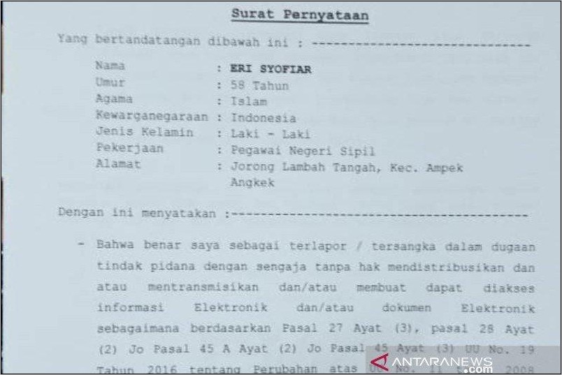 Contoh Surat Permohonan Kewarganegaraan Indonesia