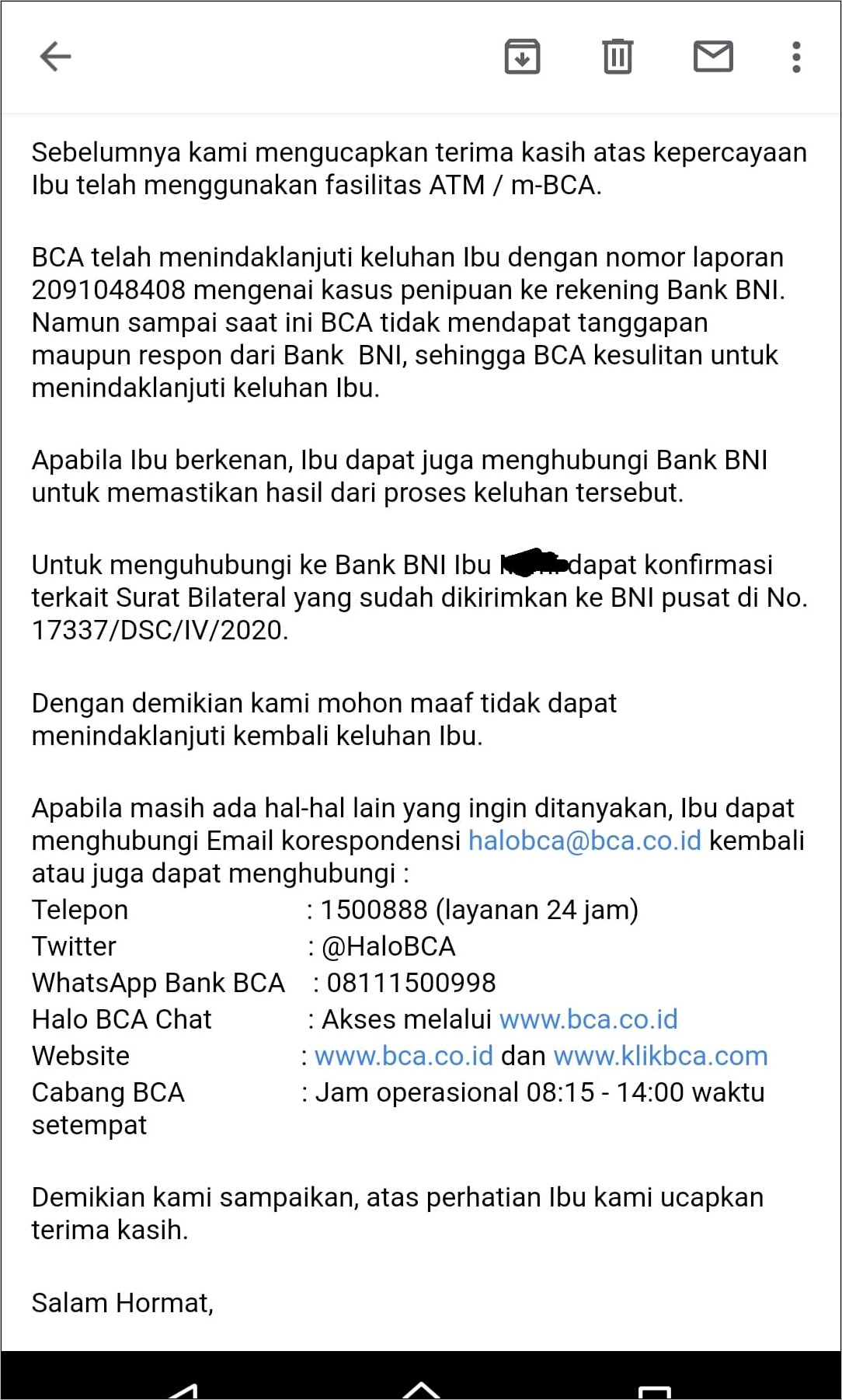 Contoh Surat Permohonan Kporespondensi