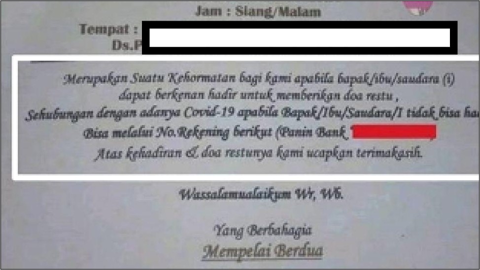 Contoh Surat Permohonan Maaf Tidak Menghadiri Undangan Dalam Bahasa Inggris