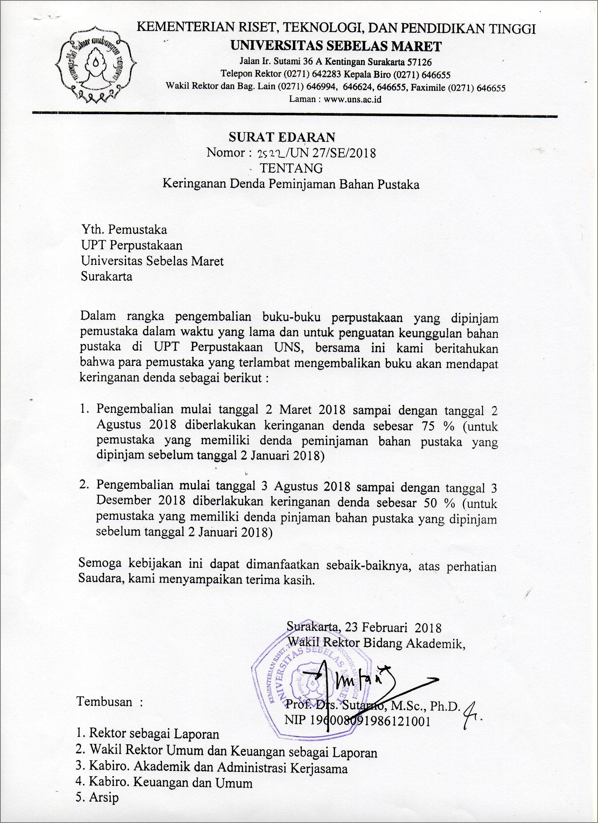 Contoh Surat Permohonan Mendapatkan Buku