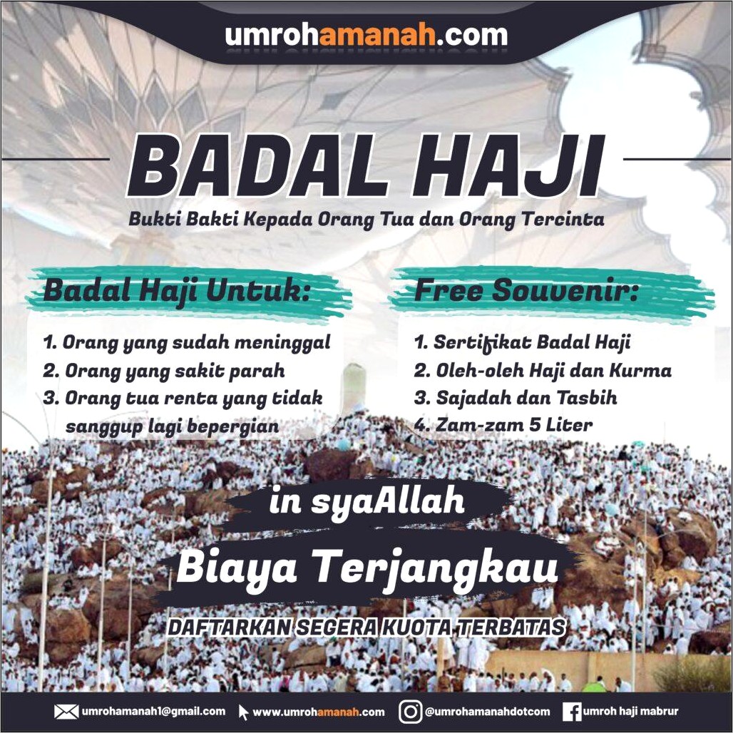 Contoh Surat Permohonan Menjadi Badal