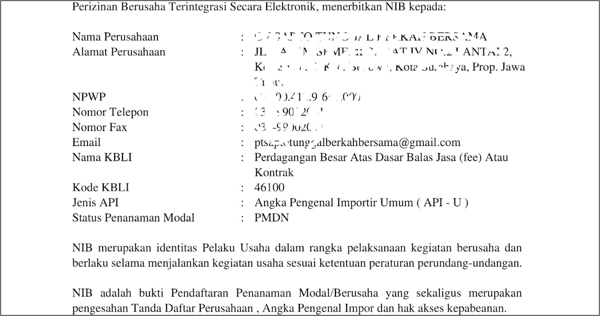 Contoh Surat Permohonan Menjadi Importir