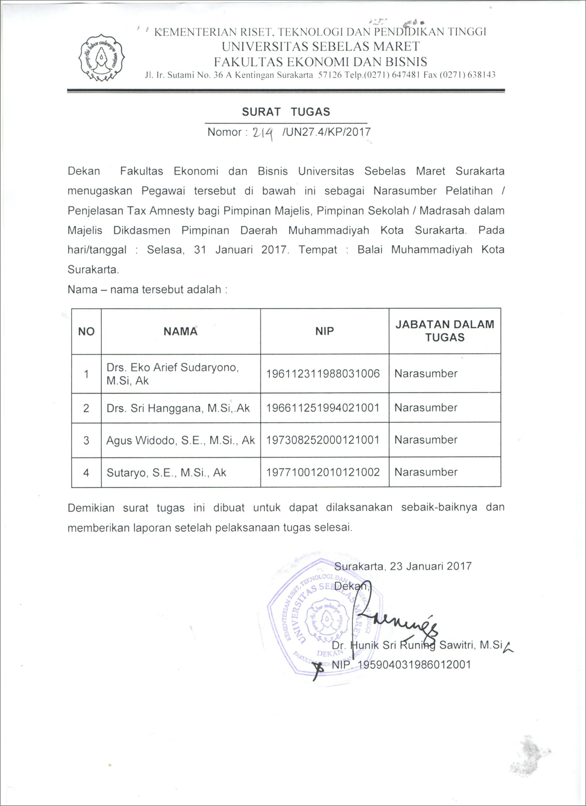 Contoh Surat Permohonan Menjadi Panelis