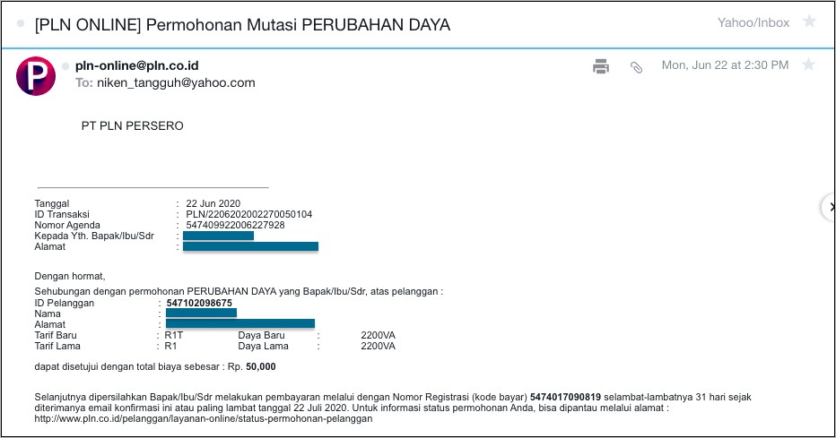 Contoh Surat Permohonan Migran Ke Pln