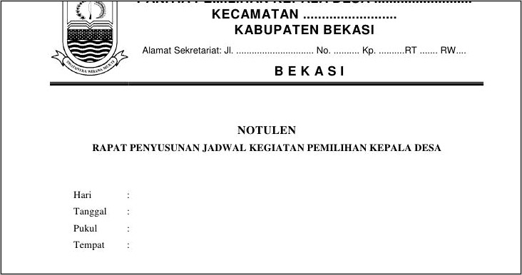 Contoh Surat Permohonan Musyawarah Dusun Terkait Rpjmdes