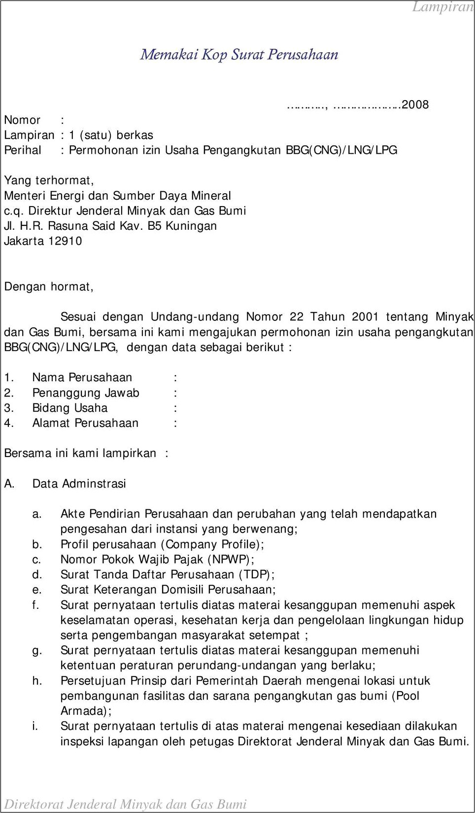 Contoh Surat Permohonan Paparan