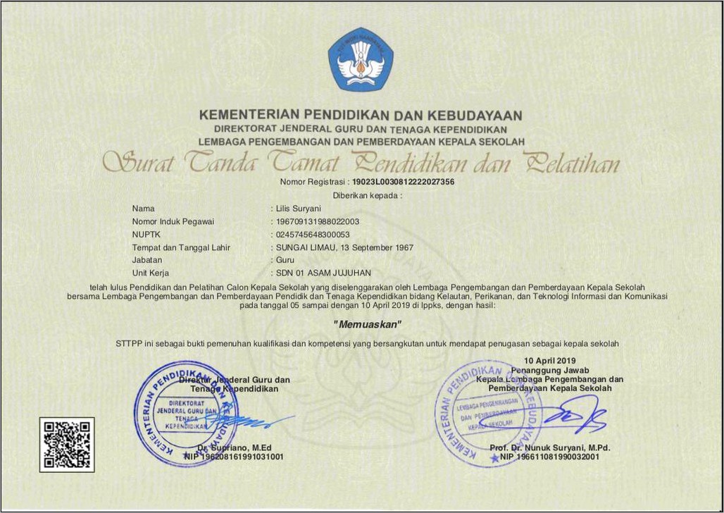 Contoh Surat Permohonan Pelaksanaan Penguatan Kepala Sekolah Ke Lppks