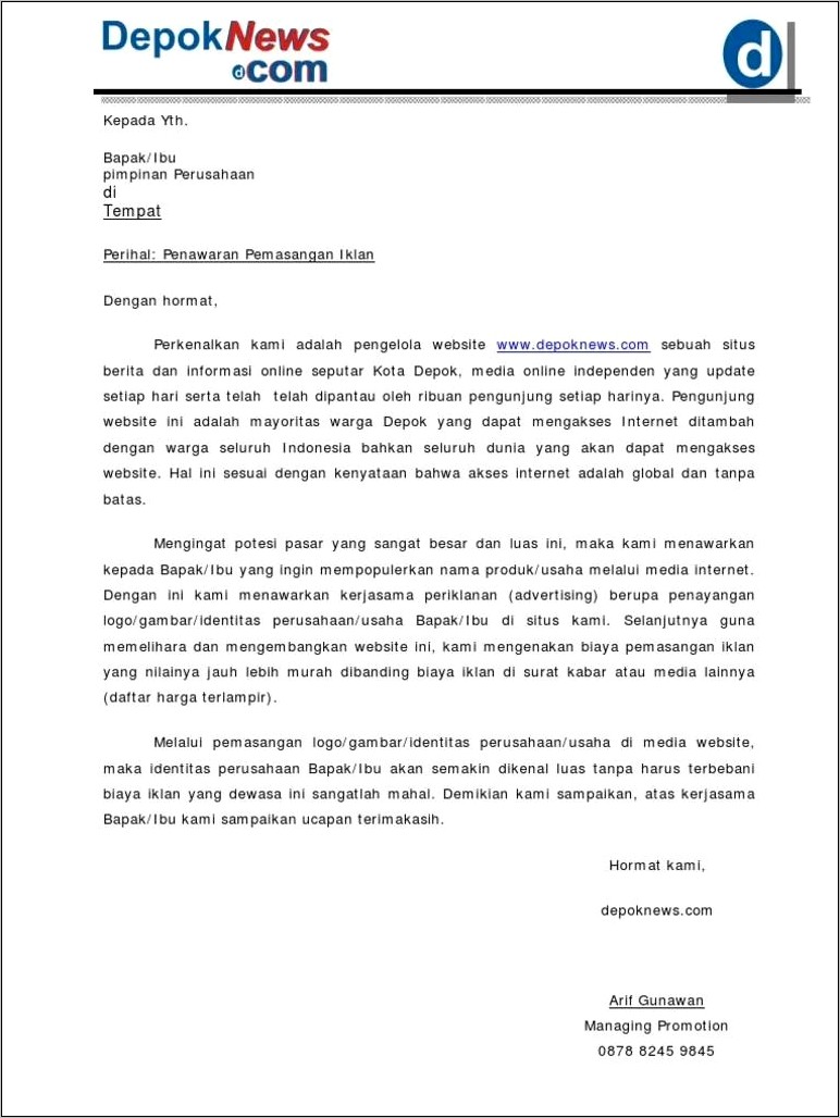 Contoh Surat Permohonan Pemasangan Videotron Surat Permohonan Desain Contoh Surat Dopyq4a3py 