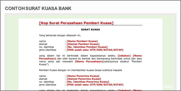 Contoh Surat Permohonan Pembelokiran Rekening Bca