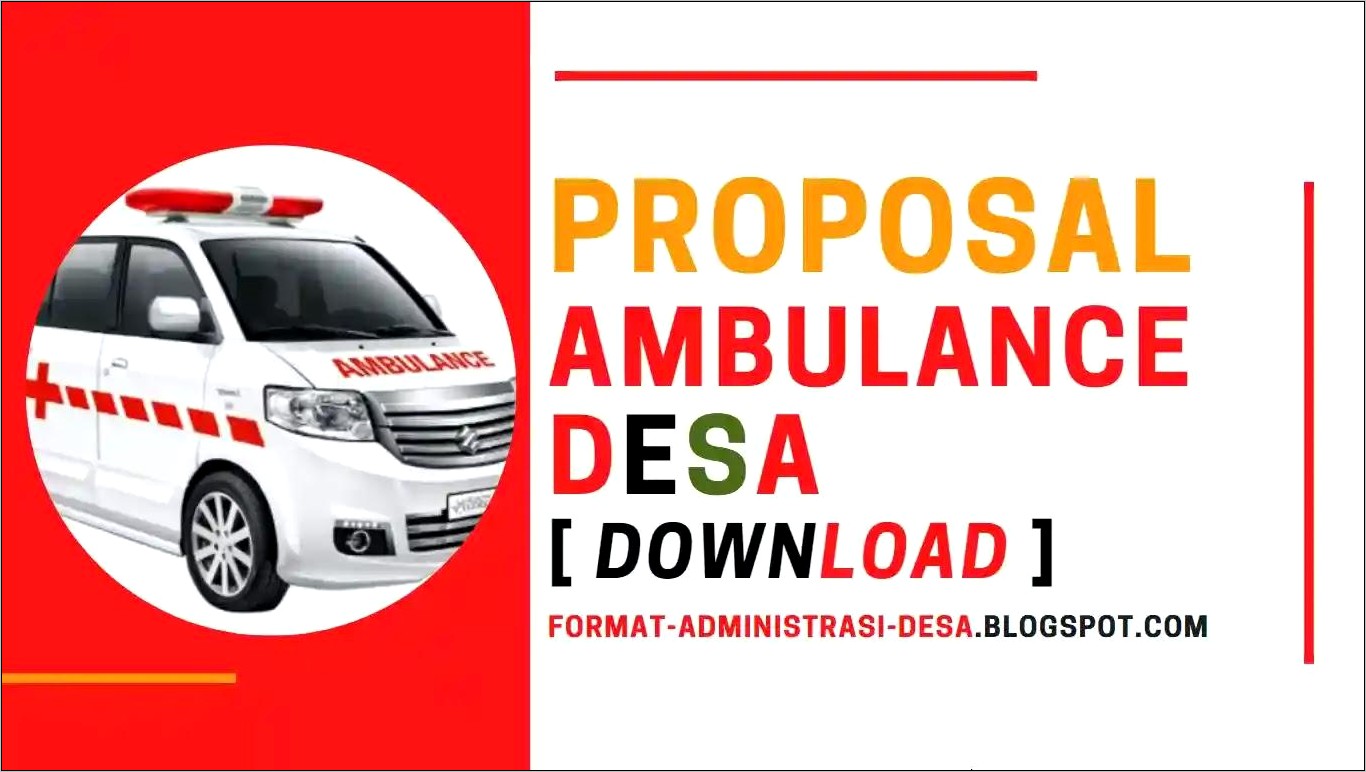 Contoh Surat Permohonan Pengajuan Mobil Ambulance