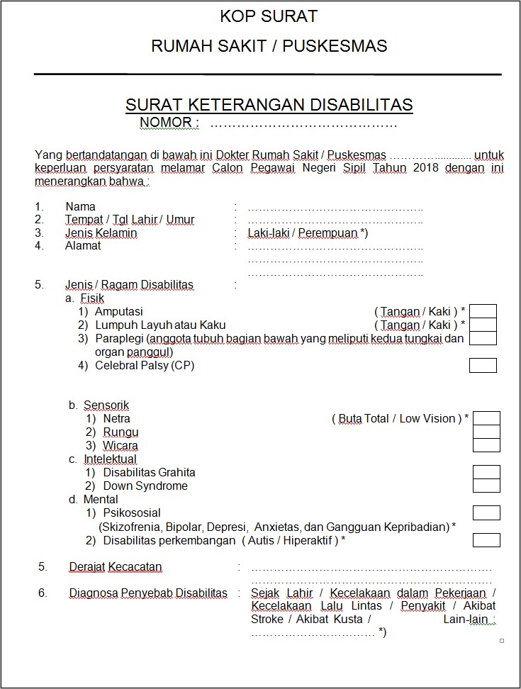 Contoh Surat Pernyataan Cpns Provinsi Gorontalo