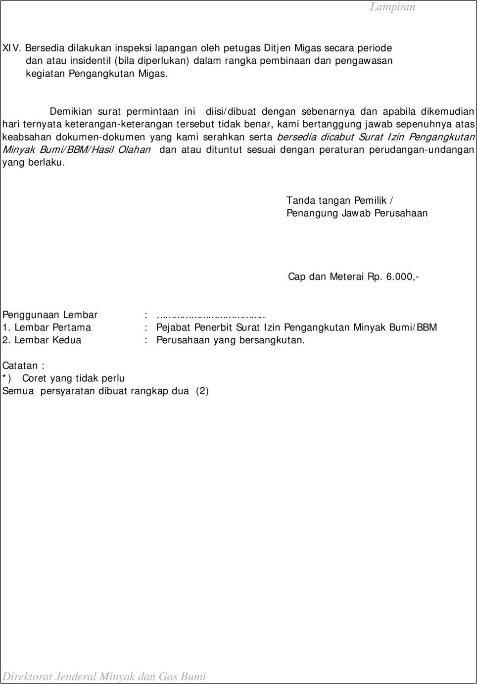 Contoh Surat Pernyataan Dari Kedubest Malaysia Di Indonesia