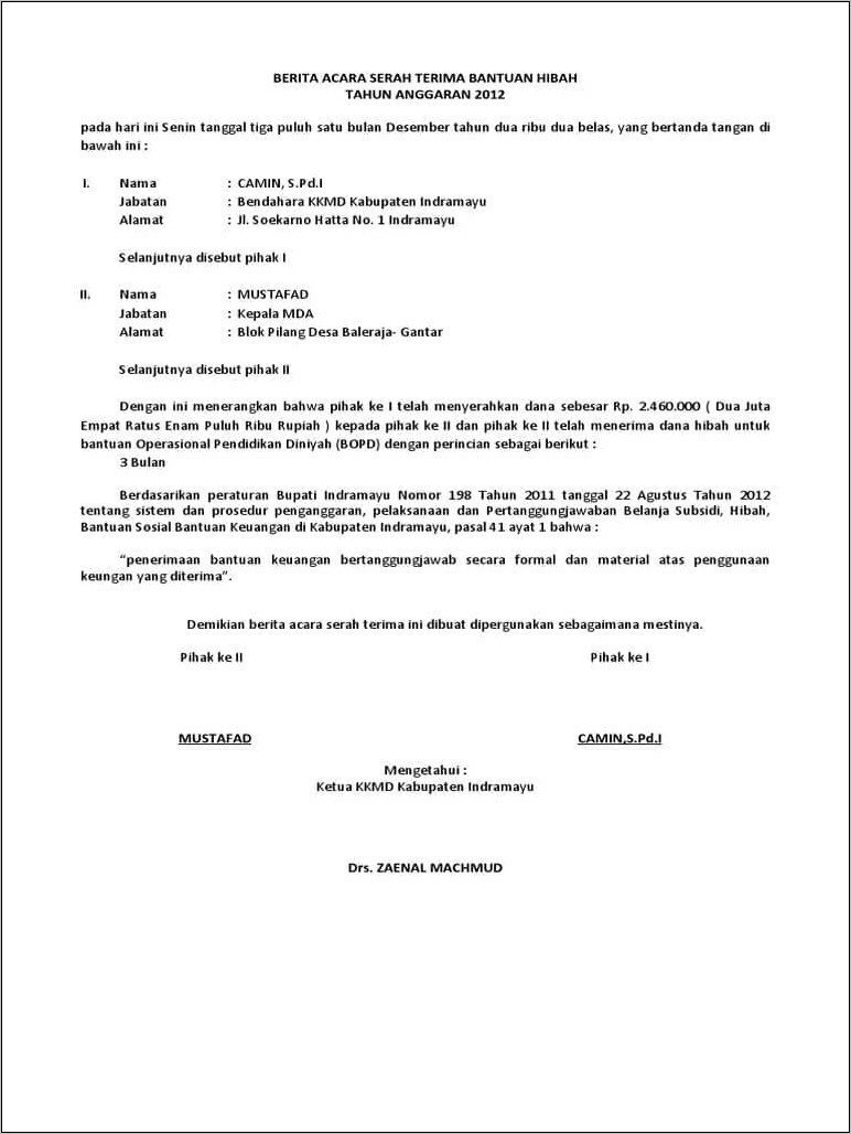 Contoh Surat Pernyataan Direksi Tentang Laporan Keuangan Bahasa Inggris