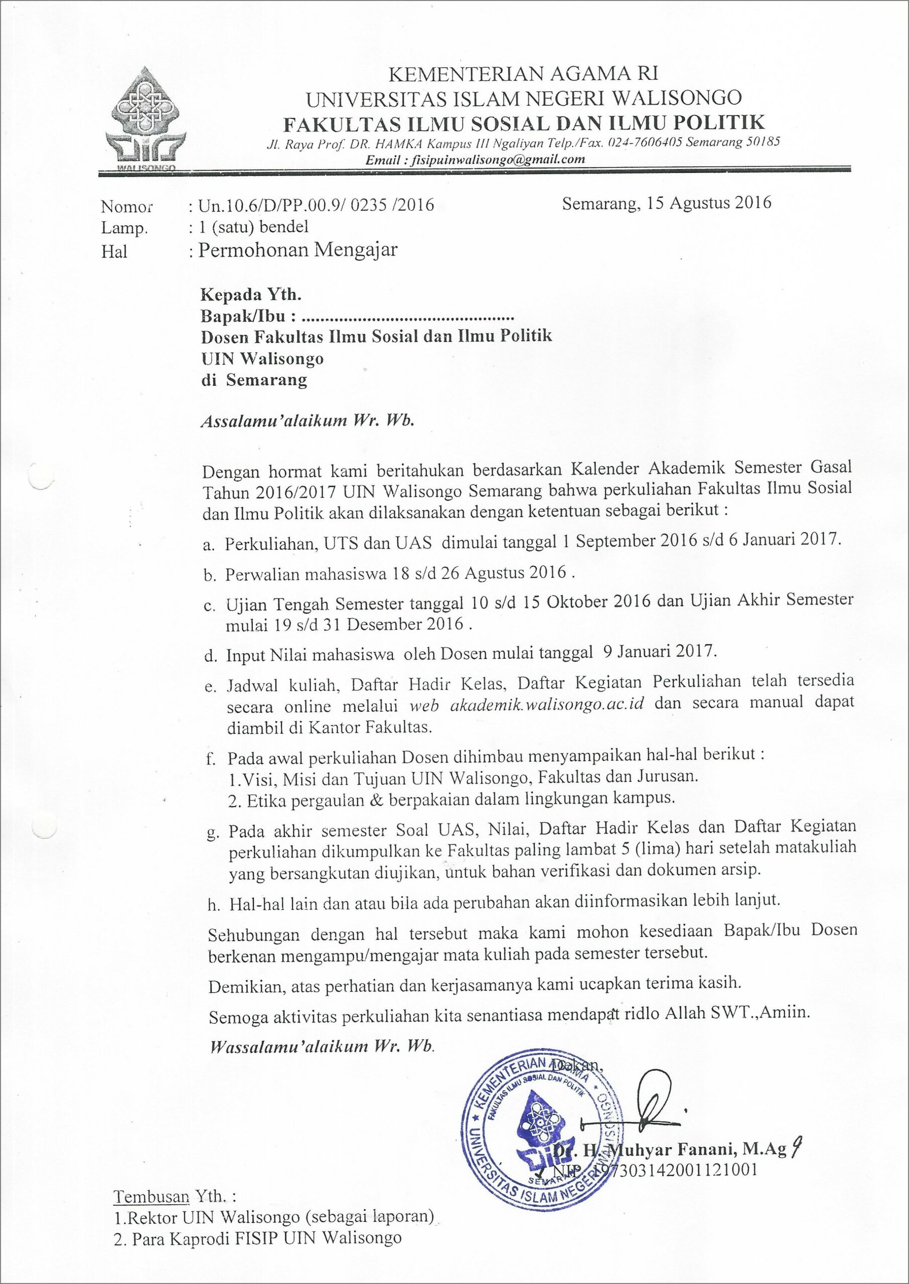 Contoh Surat Pernyataan Dosen Pemohon Pindah Home Base