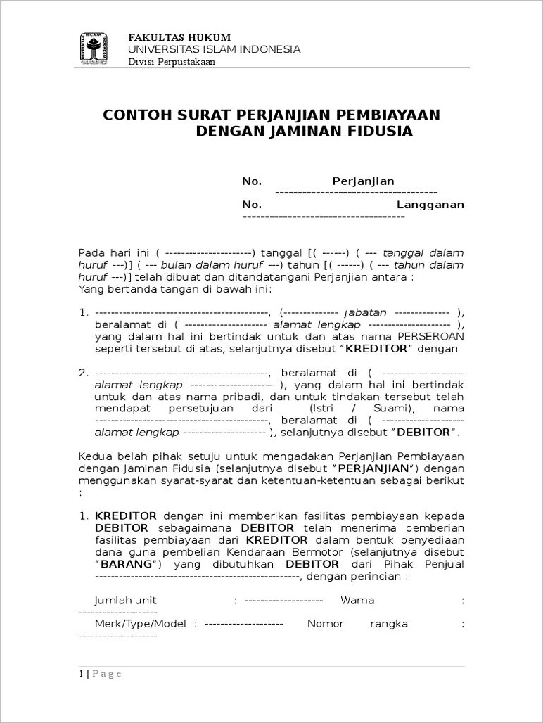 Contoh Surat Pernyataan Jaminan Perorangan Surat Permohonan Desain Contoh Surat Krpv7zkay9 