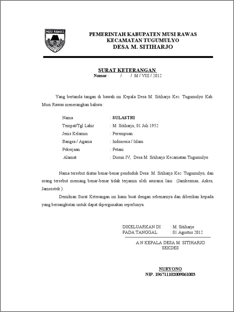 Form Keluar Pbi Apbn Doc Surat Pernyataan Keluar Dari