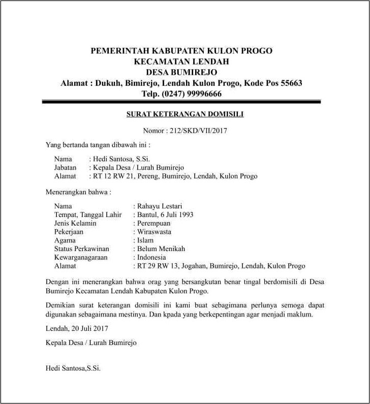 Contoh Surat Pernyataan Kehilangan Surat Baptis